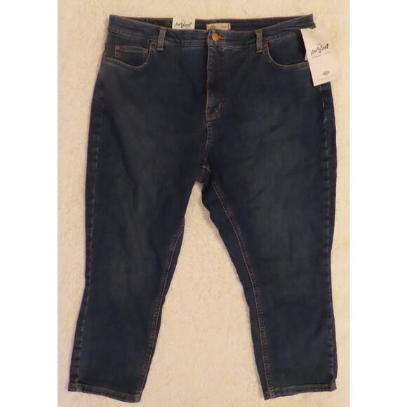 Dickies The Perfect Shape Capri Skinny Blue Jeans Womens Size 18w - Picture 1 of 4